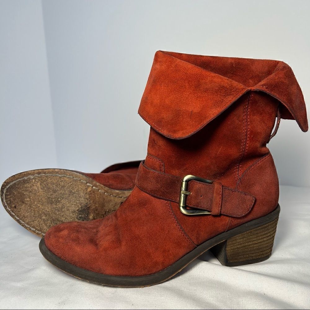 Donald J Pliner Danee‎ Convertible Suede Boots Oxblood Red Womens 5